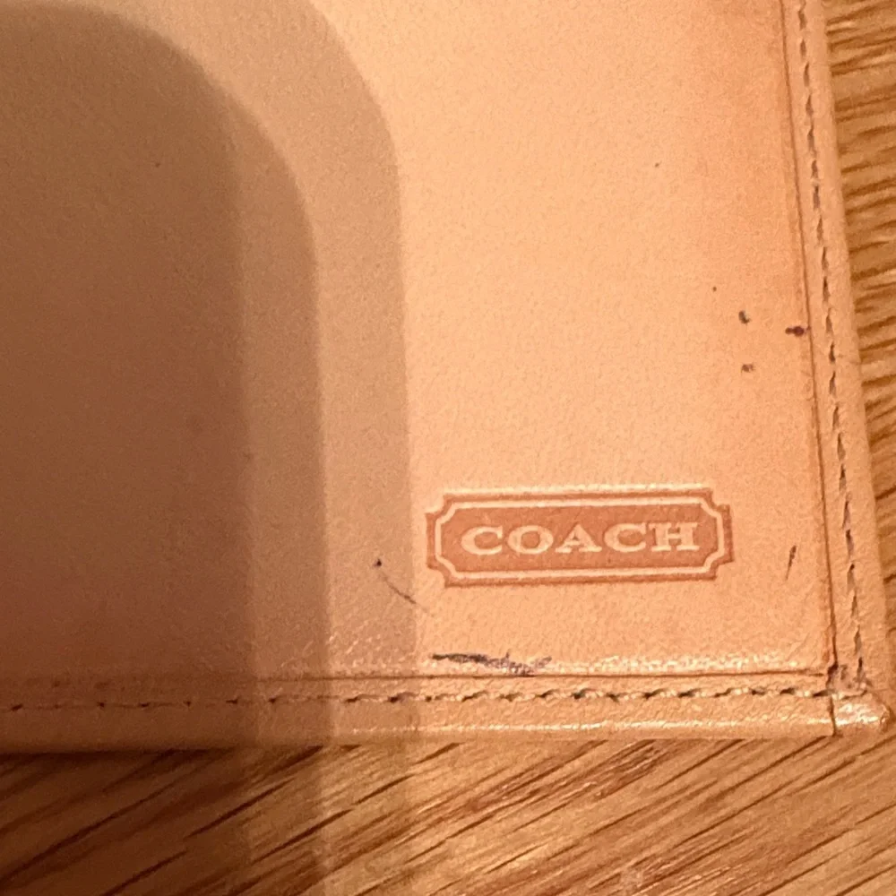 Coach Tan Leather checkbook cover Wallet
